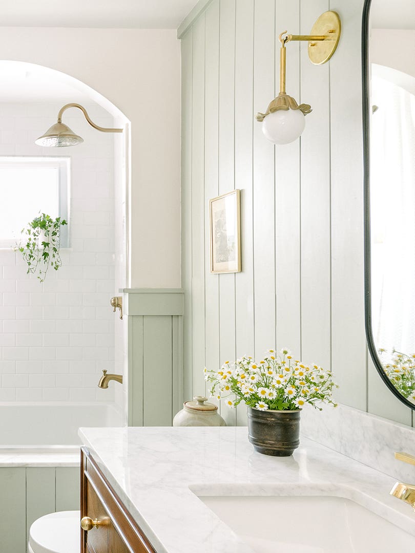 arched shower niche