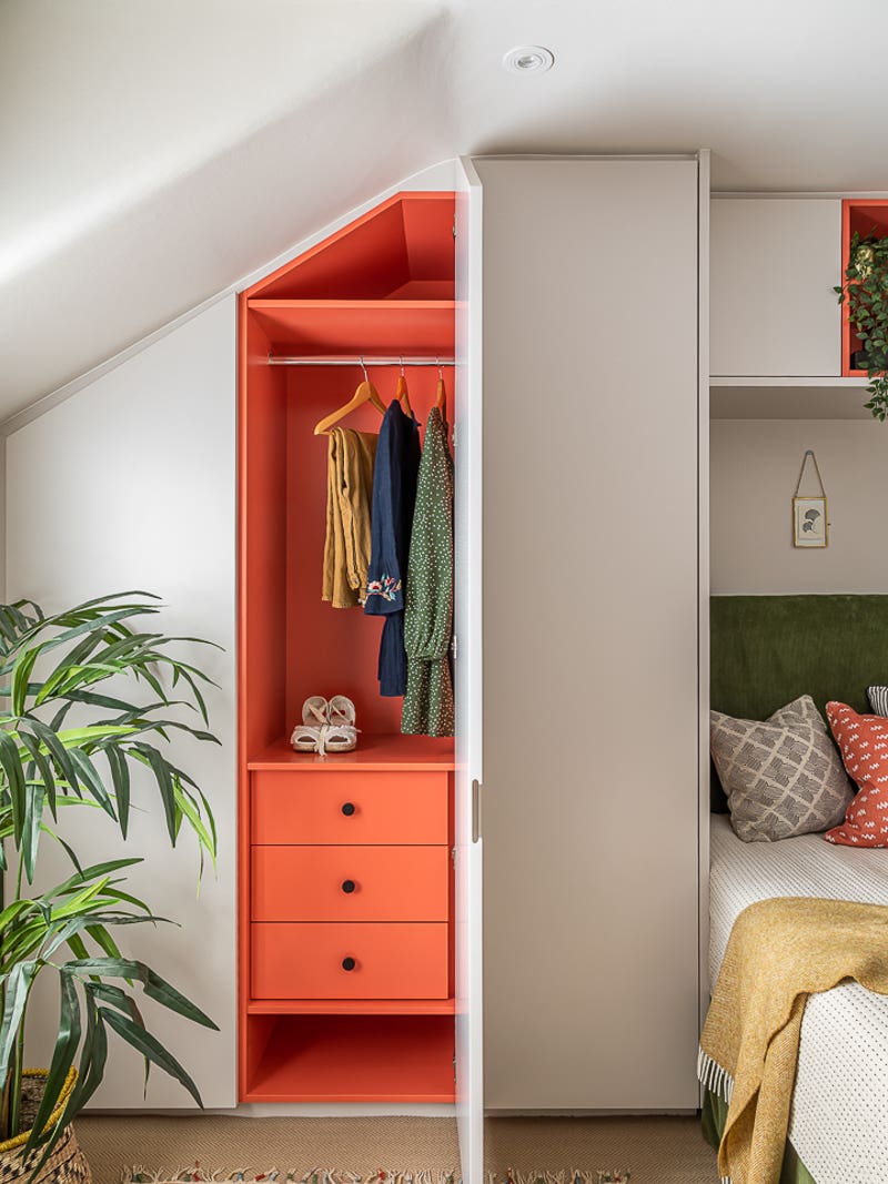 colorful closet interior