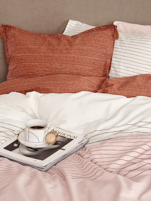 coral bedding set H&M Home