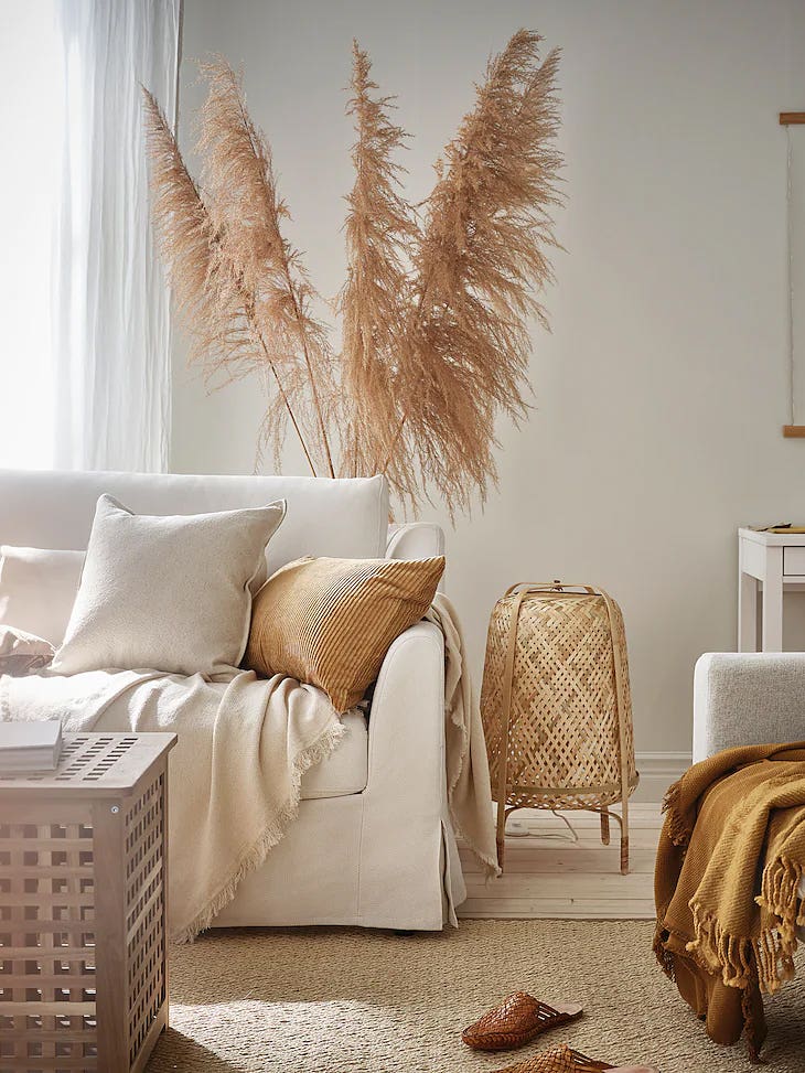 beige colored living room and couch