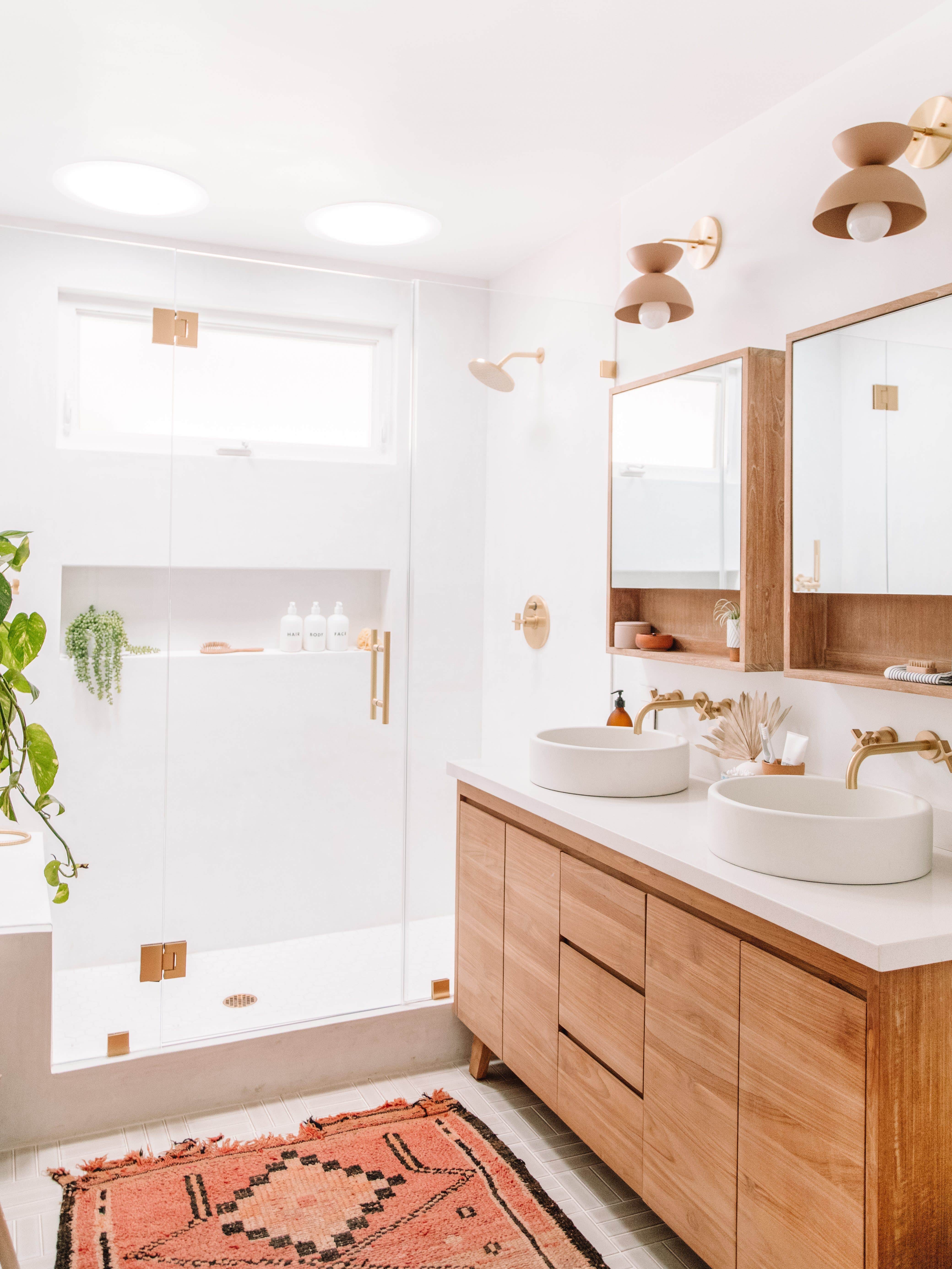 A Sneaky Addition Took This Bathroom From Dreary to Light and Bright