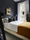 black small bedroom
