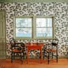 wallpapered dining room