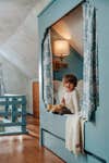 little boy in bed