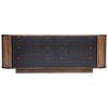 black and wood credenza