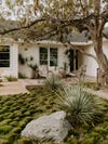 house with chunky grass