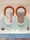 blue and orange mirrors