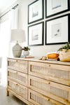 dresser drawers with cane