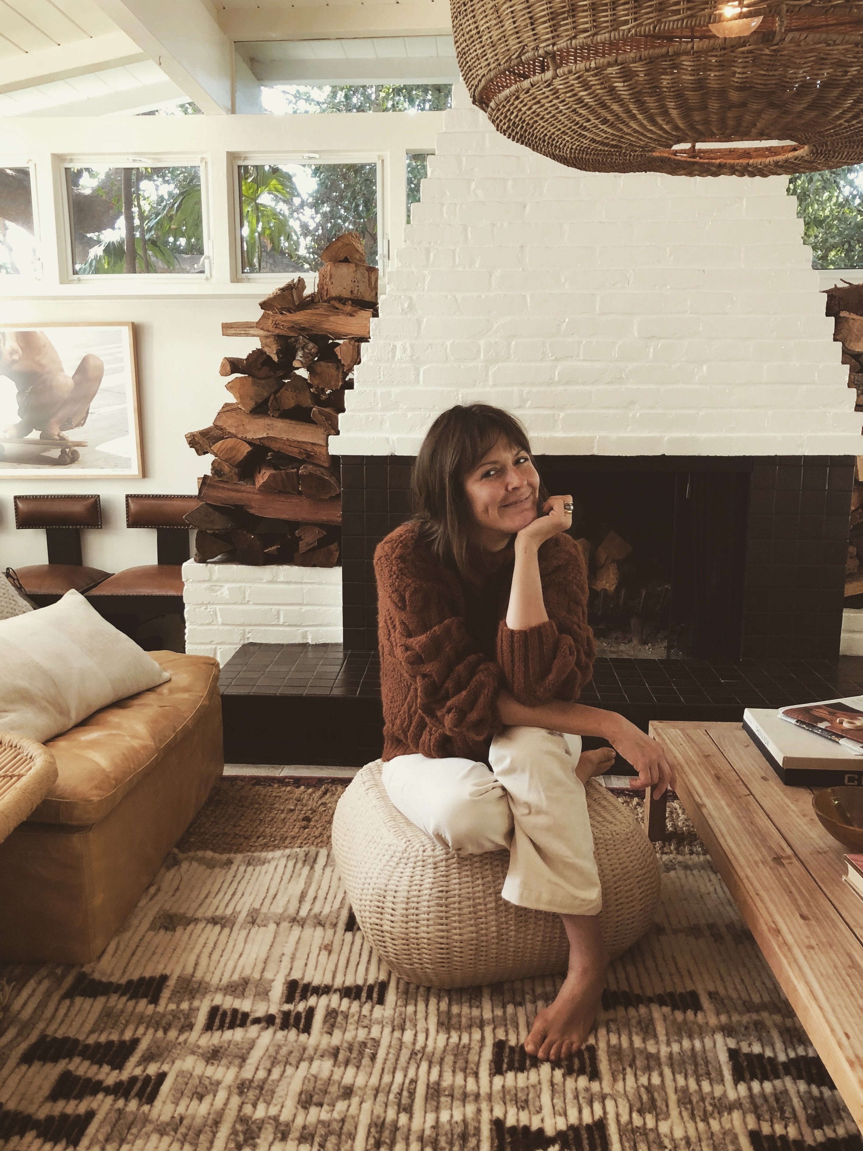 portrait of leanne ford sitting in her living room