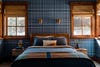 blue plaid wallpaper