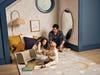 dad with kids on floor