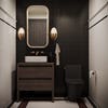 rendering of black bathroom
