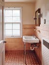 vintage pink bathroom