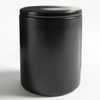 Porcelain Medium Canister, Matte Black