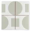 Fireclay dot dash pattern in sage gree