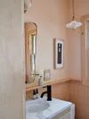 small pink bathroom