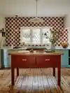 checkered backsplash